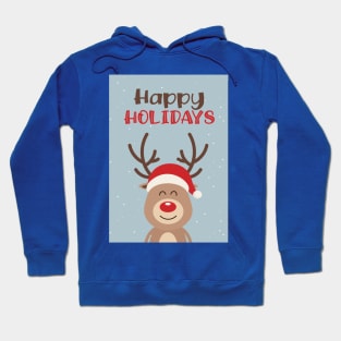 happy holiday reindeer Hoodie